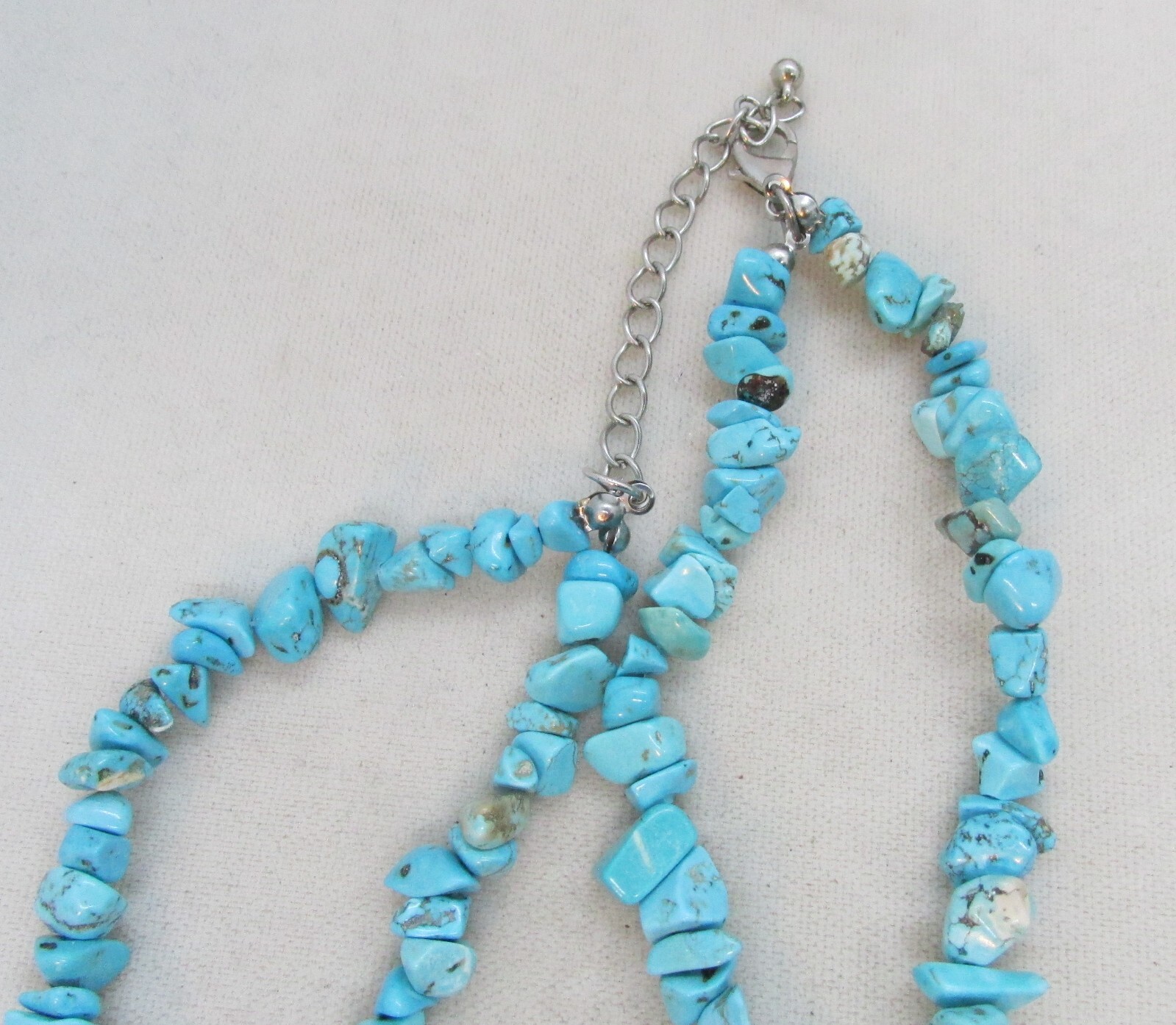 VINTAGE SOUTHWEST N A 2 STRAND TURQUOISE NUGGET NECKLACE–PRICE REDUCED—
