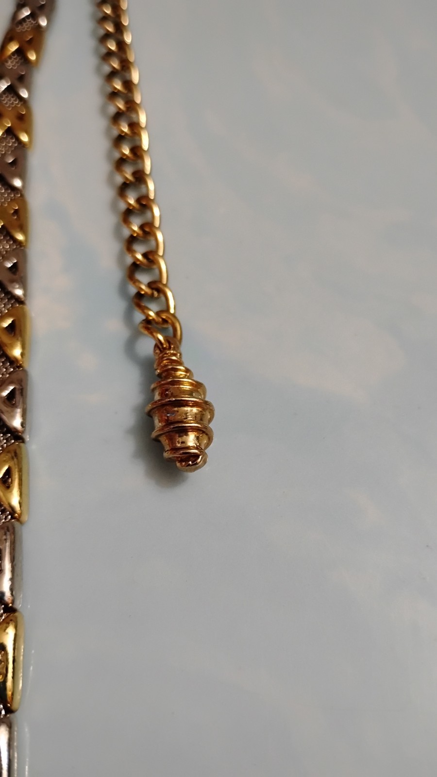 30-36″ 2 Tone X Necklace Or Belt With Dousing Fob
