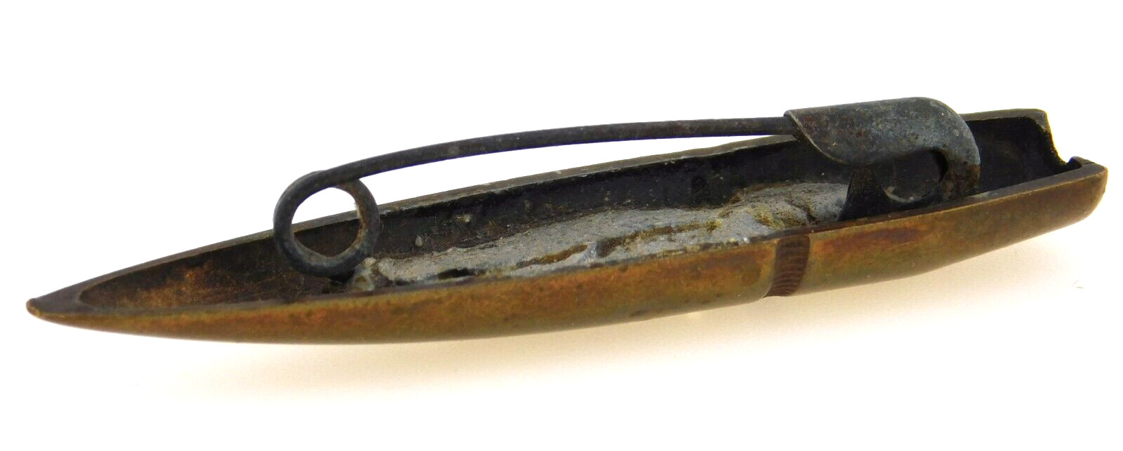 Antique WW Trench Art Bullet Brooch Pin