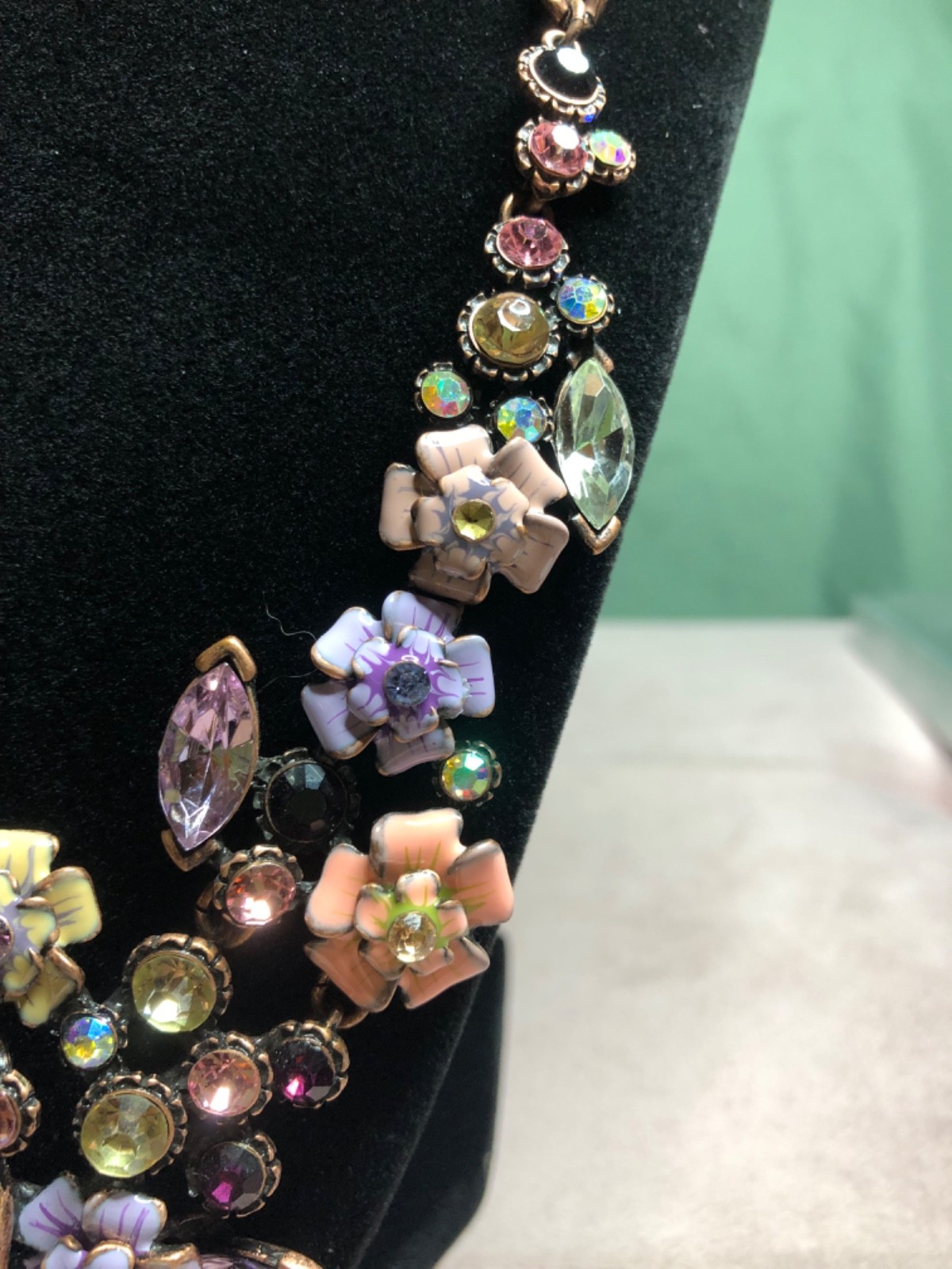 Joan Rivers XXV Classics Collection Necklace Earring Set Enamel Rhinestones