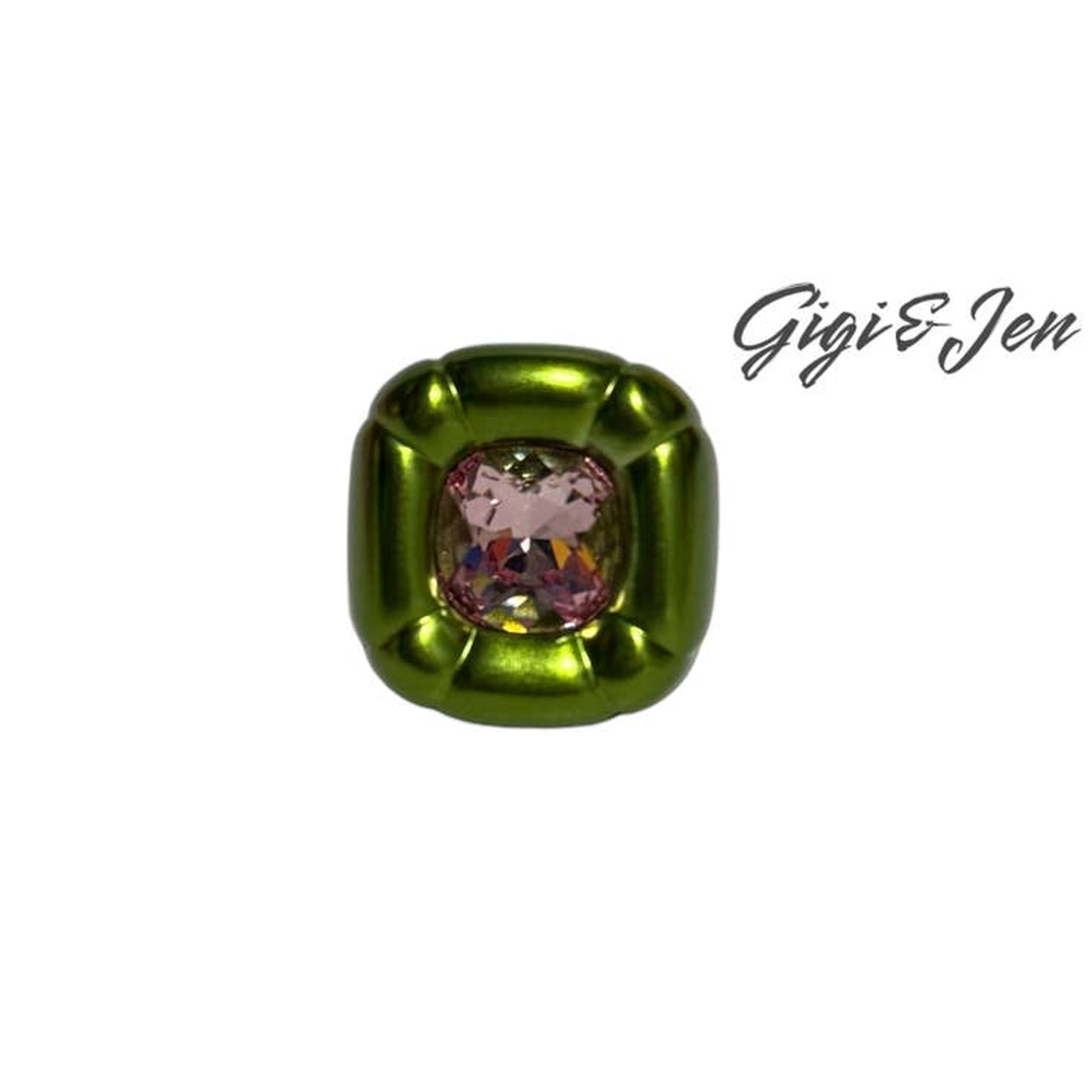 Swarovski Dulcis Cocktail Ring sizen 60 / 9 Green New