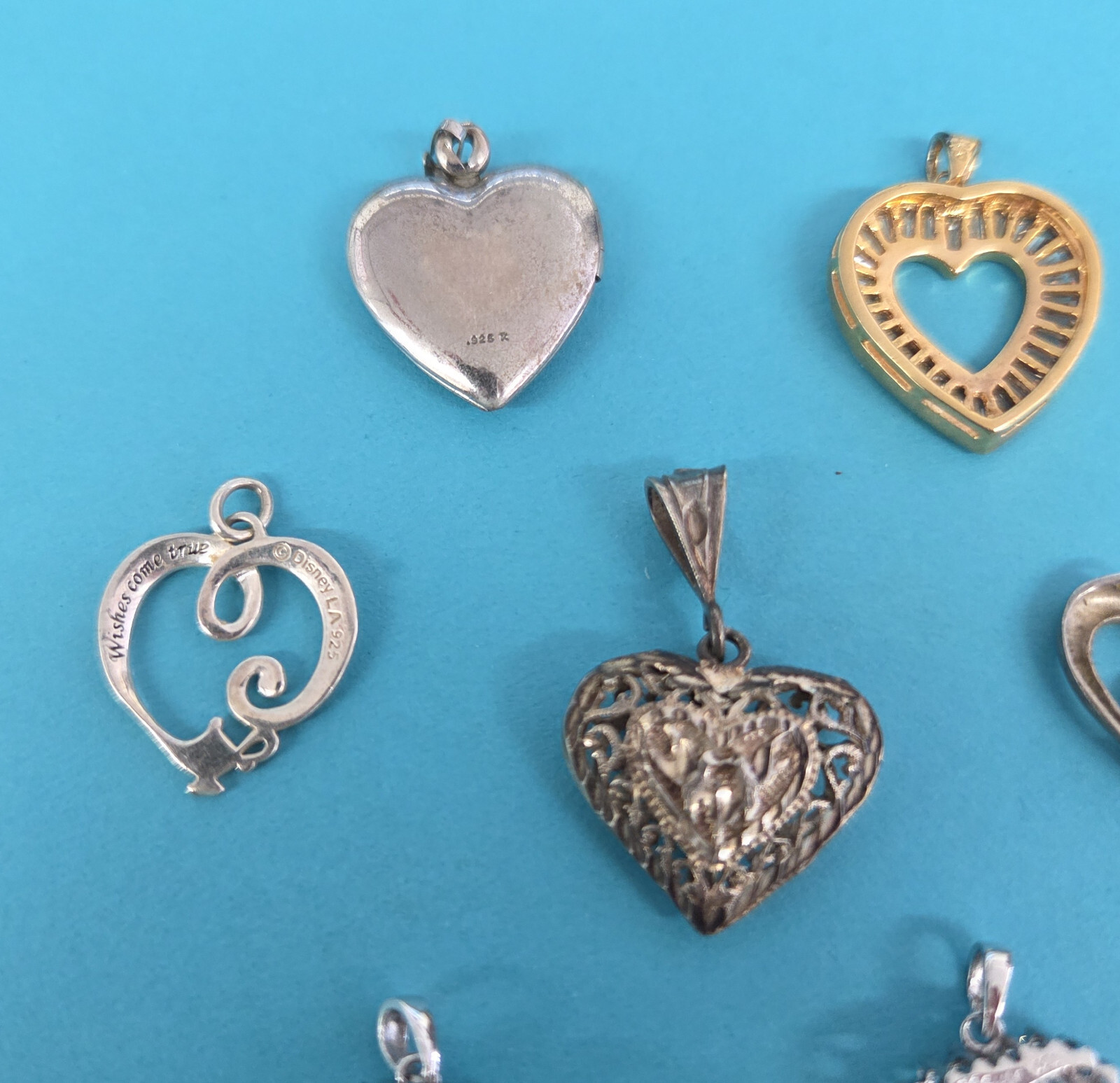 Sterling Silver Heart Shape Design Variety Fashion Charms / Pendants / Locket