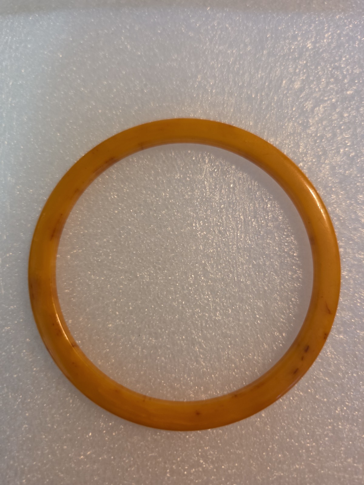 6 Vintage Bakelite Bangle Bracelets. Marbled Butterscotch Swirl Color. Tested