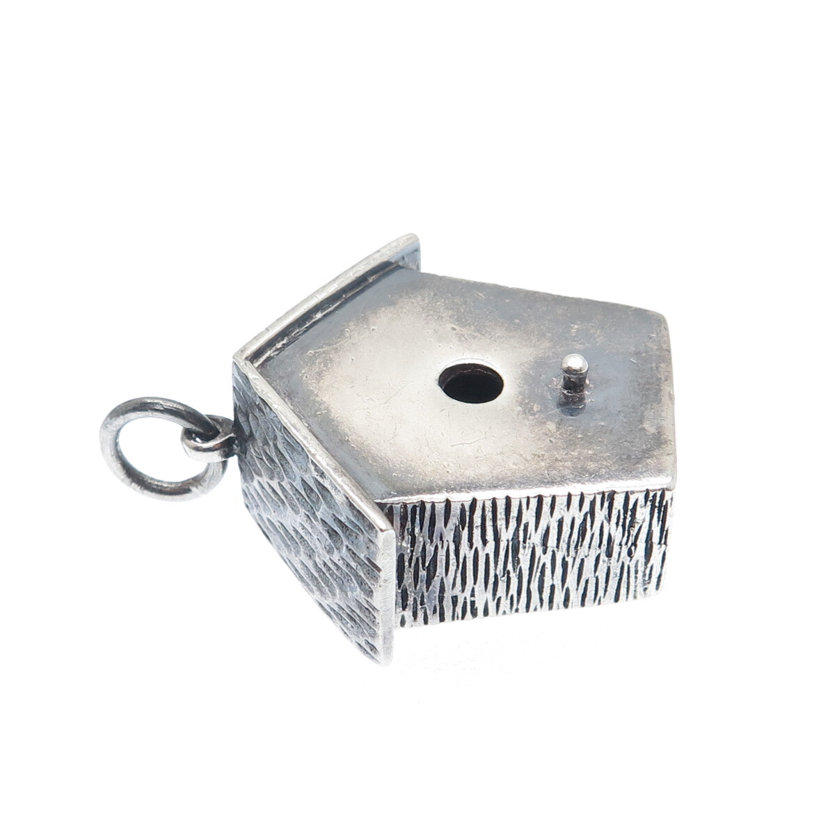 BROWN COUNTY SILVER CO. 925 Sterling Vintage Bird House 3D Pendant