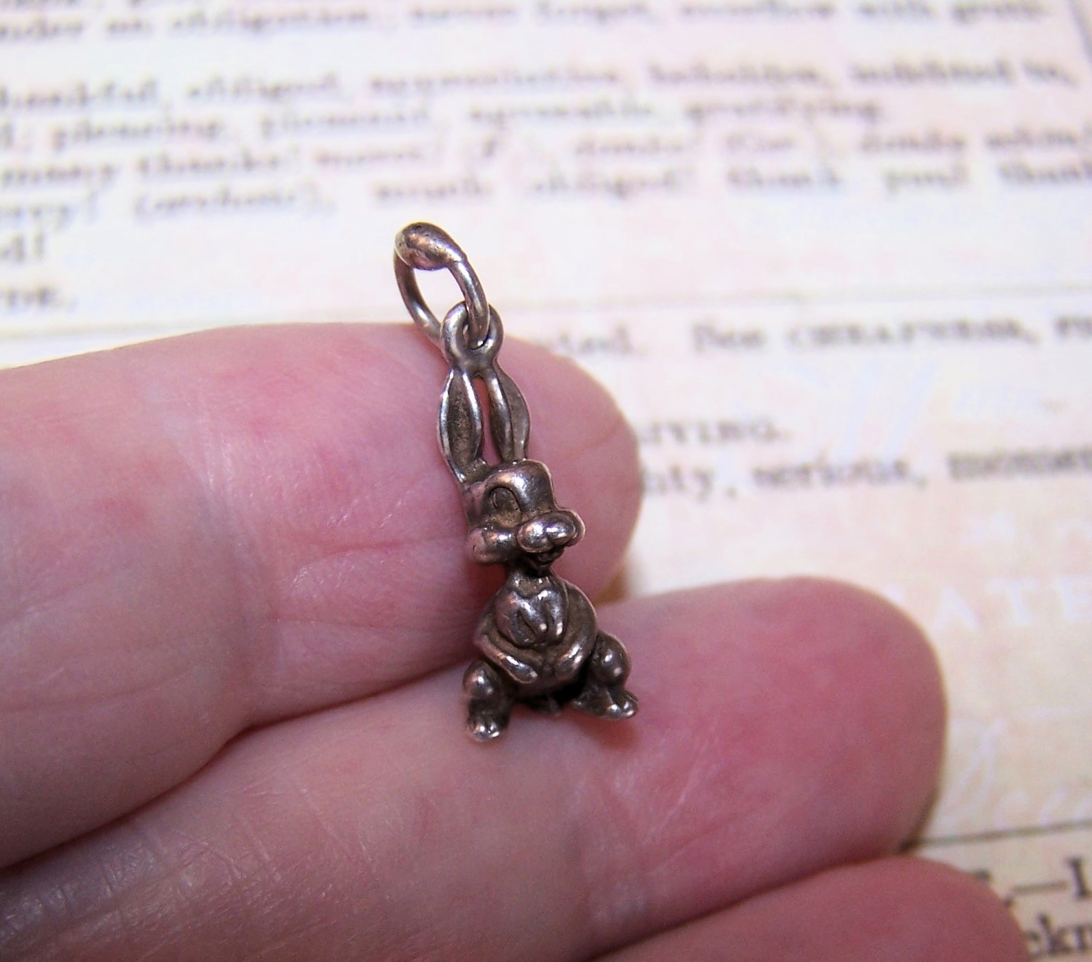 WALT DISNEY PRODUCTIONS Sterling Silver Charm – Thumper the Rabbit