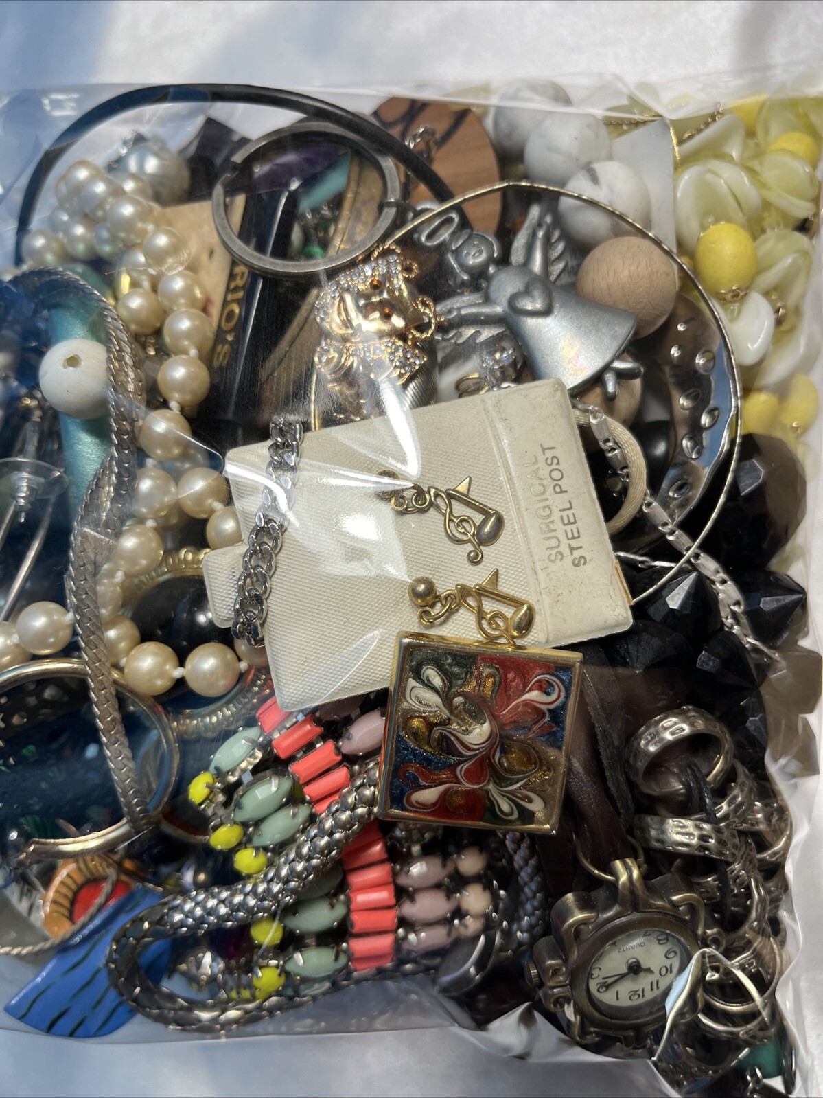 Huge 3lb Lot of Unsorted Jewelry, #17