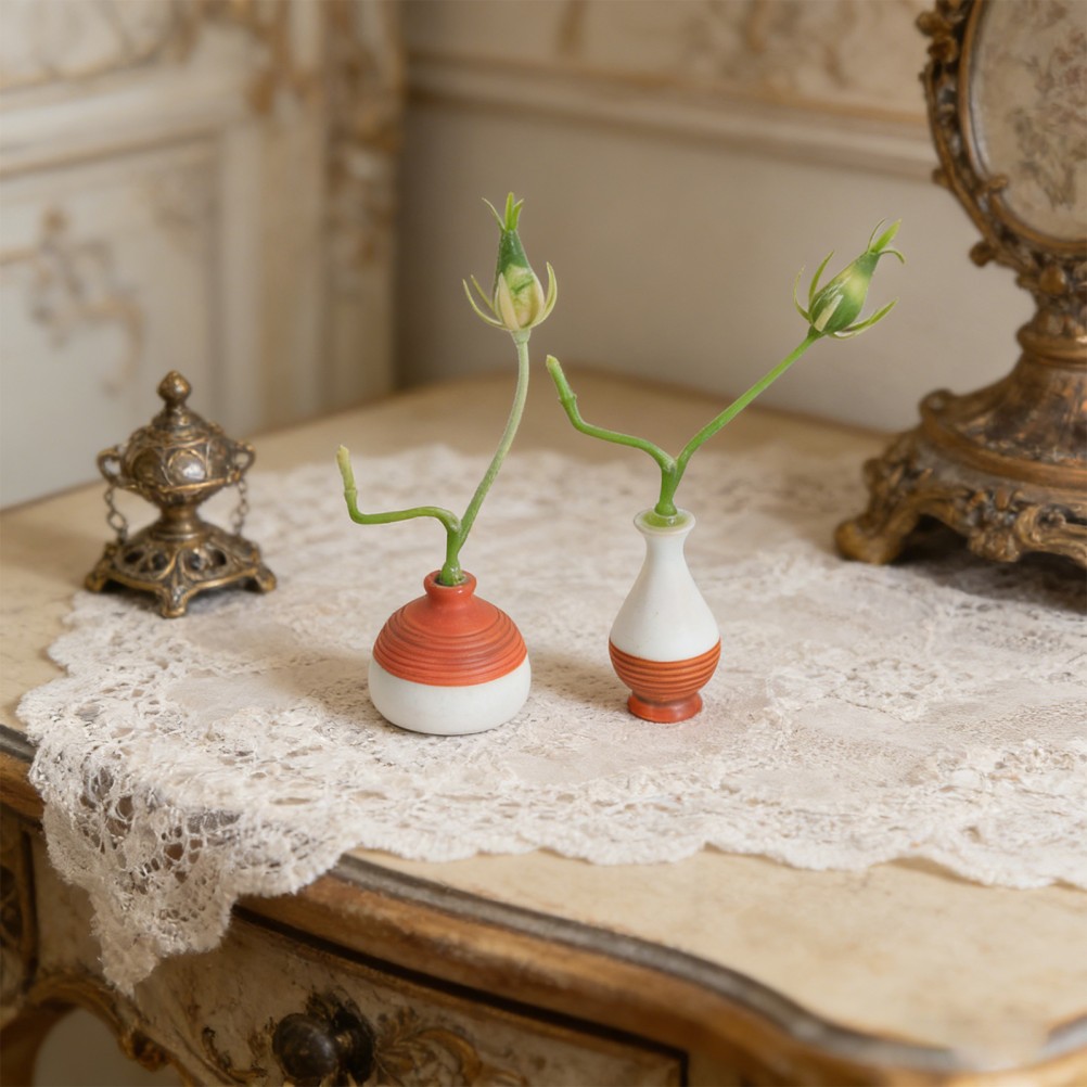2 Pcs Simulated Lotus Bonsai Artificial Flower Decoration Pot Plant