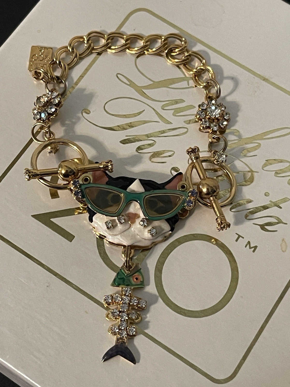 LATR 2GO Interchangeable Charm Bracelet (Glamour Puss & RARE Ladybug) 7.5”