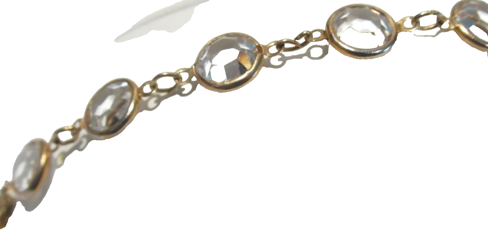 CLEAR BEZEL SET CRYSTAL VINTAGE BRACELET SPARKLE