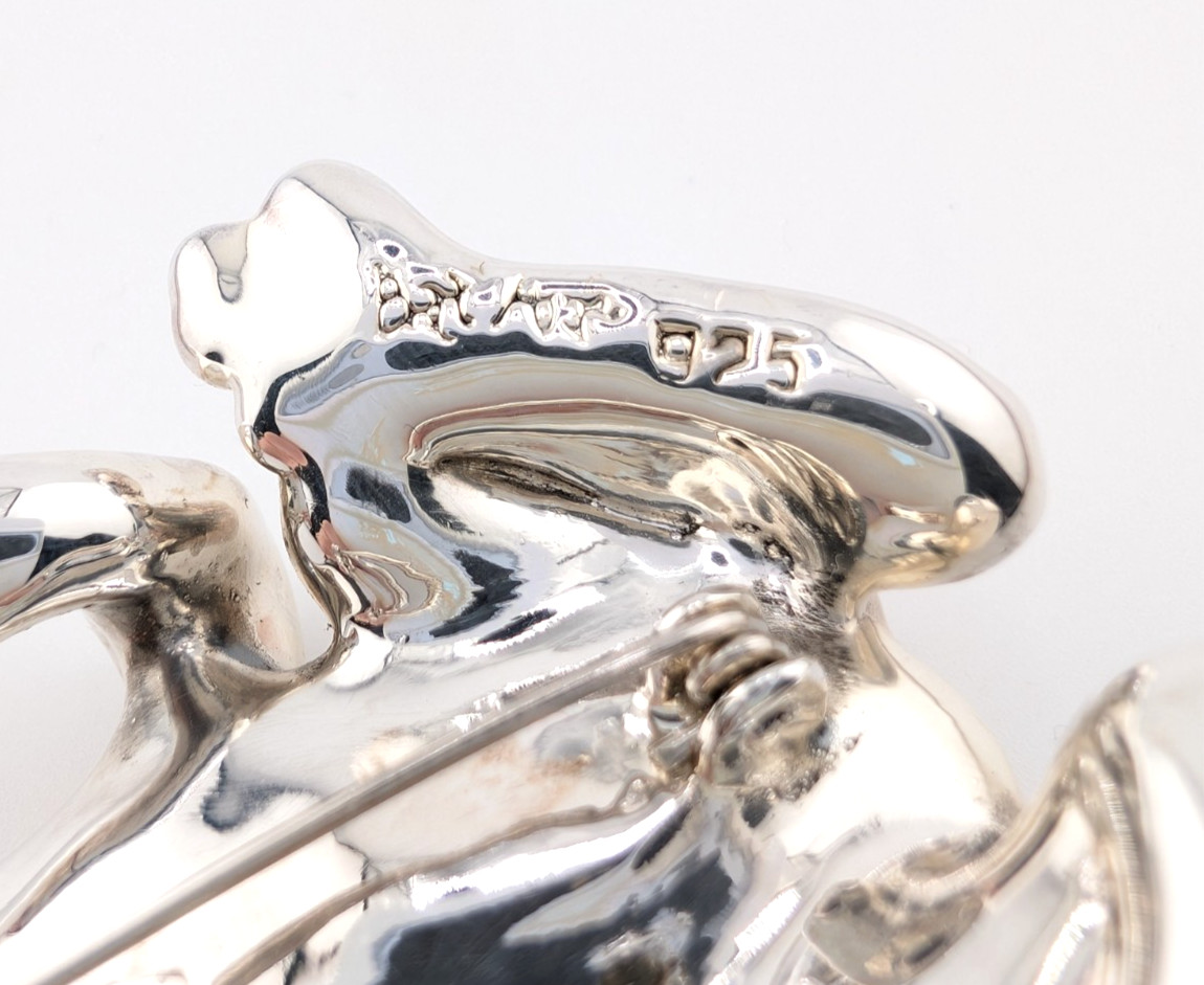 Bat-Agi Israel Sterling Silver 925 Frog Pin/Brooch 17342