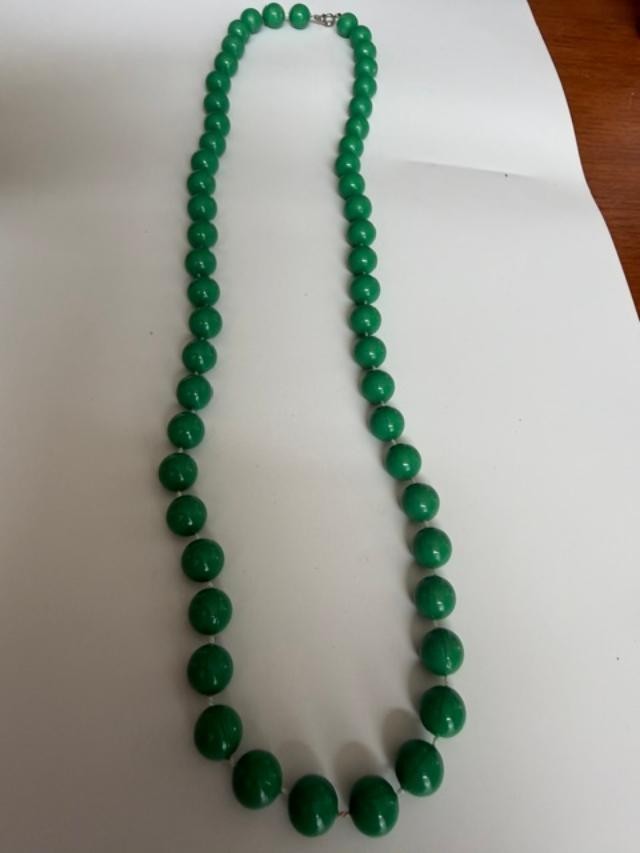 Green Acrylic Gumball 30” Necklace 12mm “