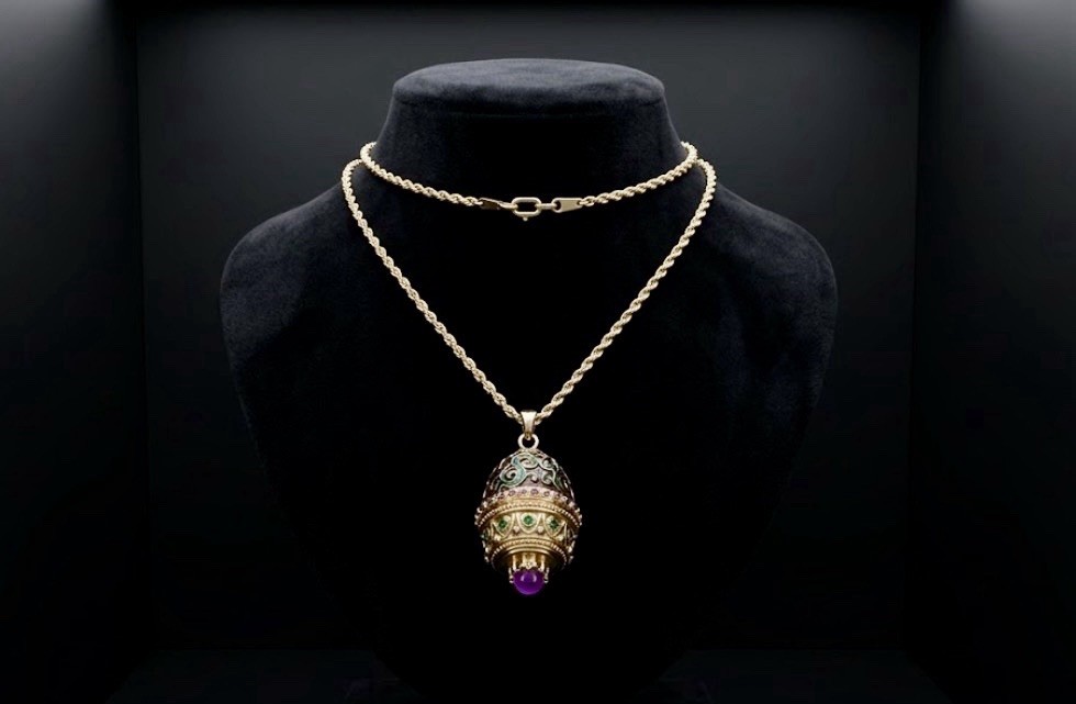 Edgar Berebi CASPIAN Egg Pendant Necklace 1st Folio Limited Edition Box Cert