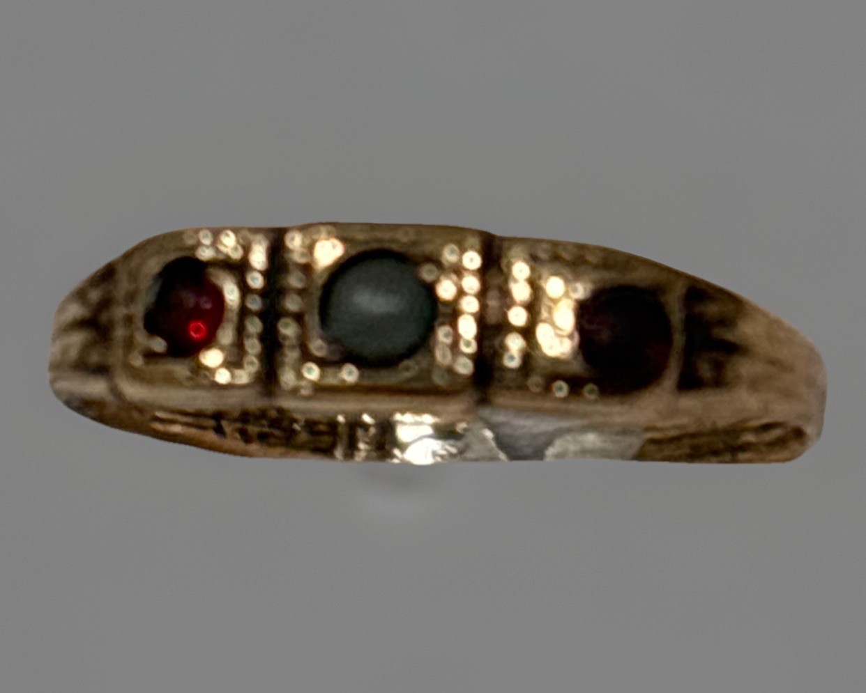Vintage Little Nemo Gold Plated Rhinestone Childs Ring Size 1
