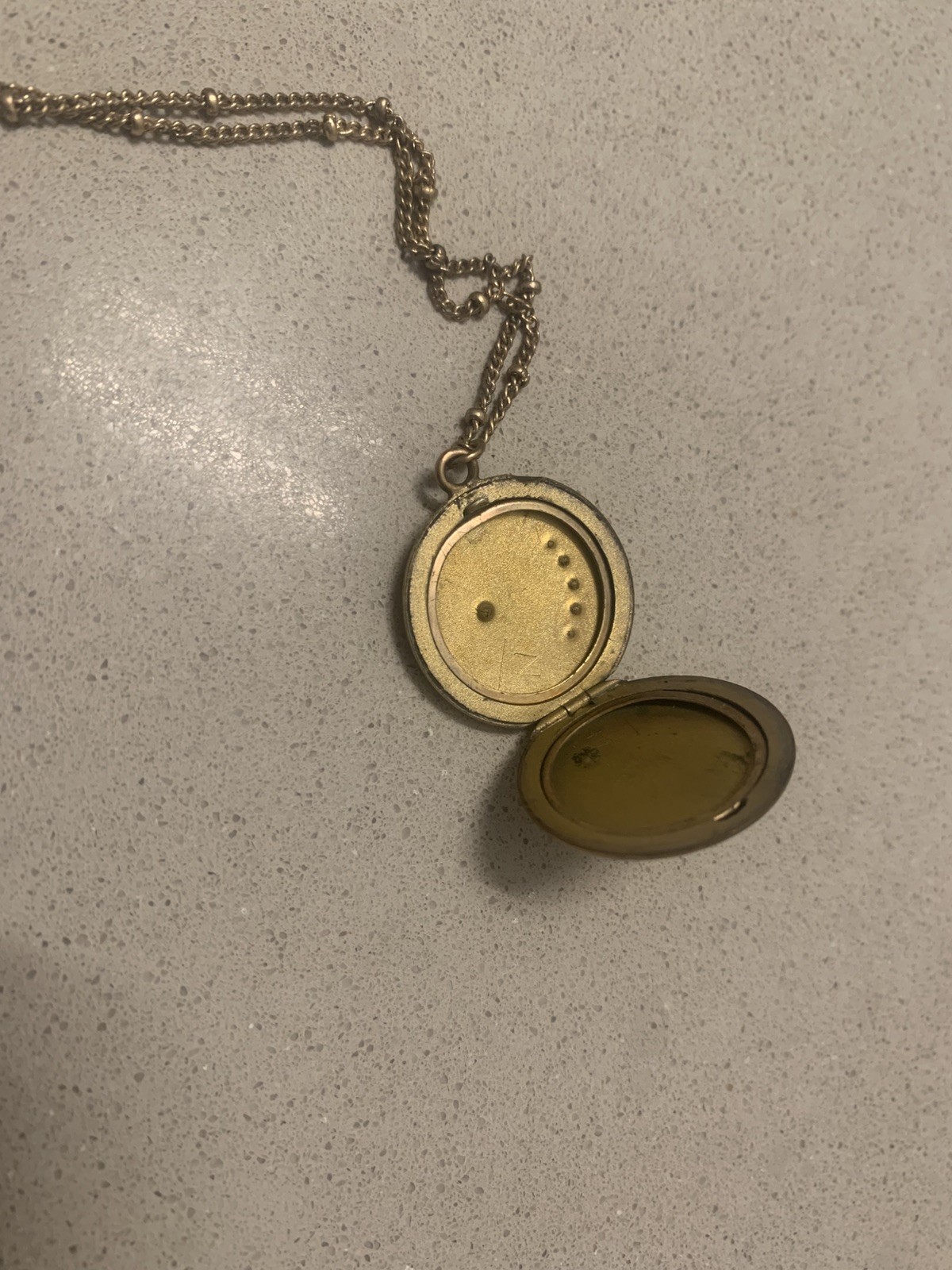 Vintage antique crescent moon locket