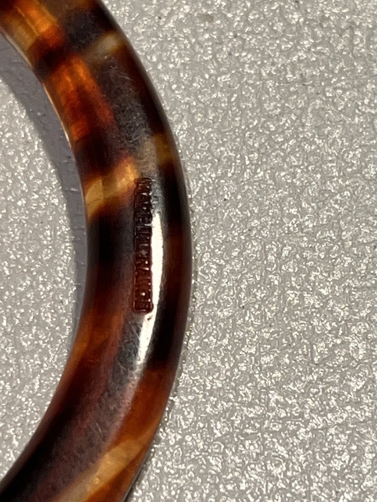 Vintage Made in France Tortoise Shell Bangle Bracelet Lucite Acetate Stackable