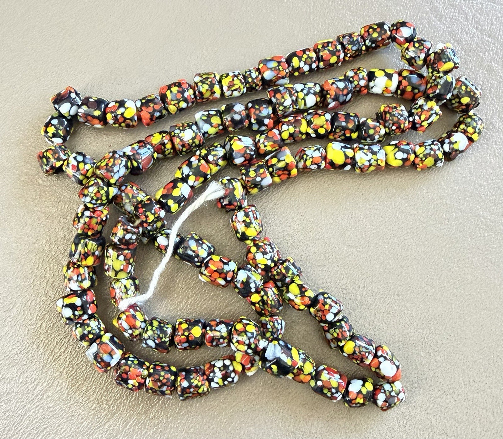30in Vintage Venetian ? Millefiori African Trade Bead Colorful Strand Necklace