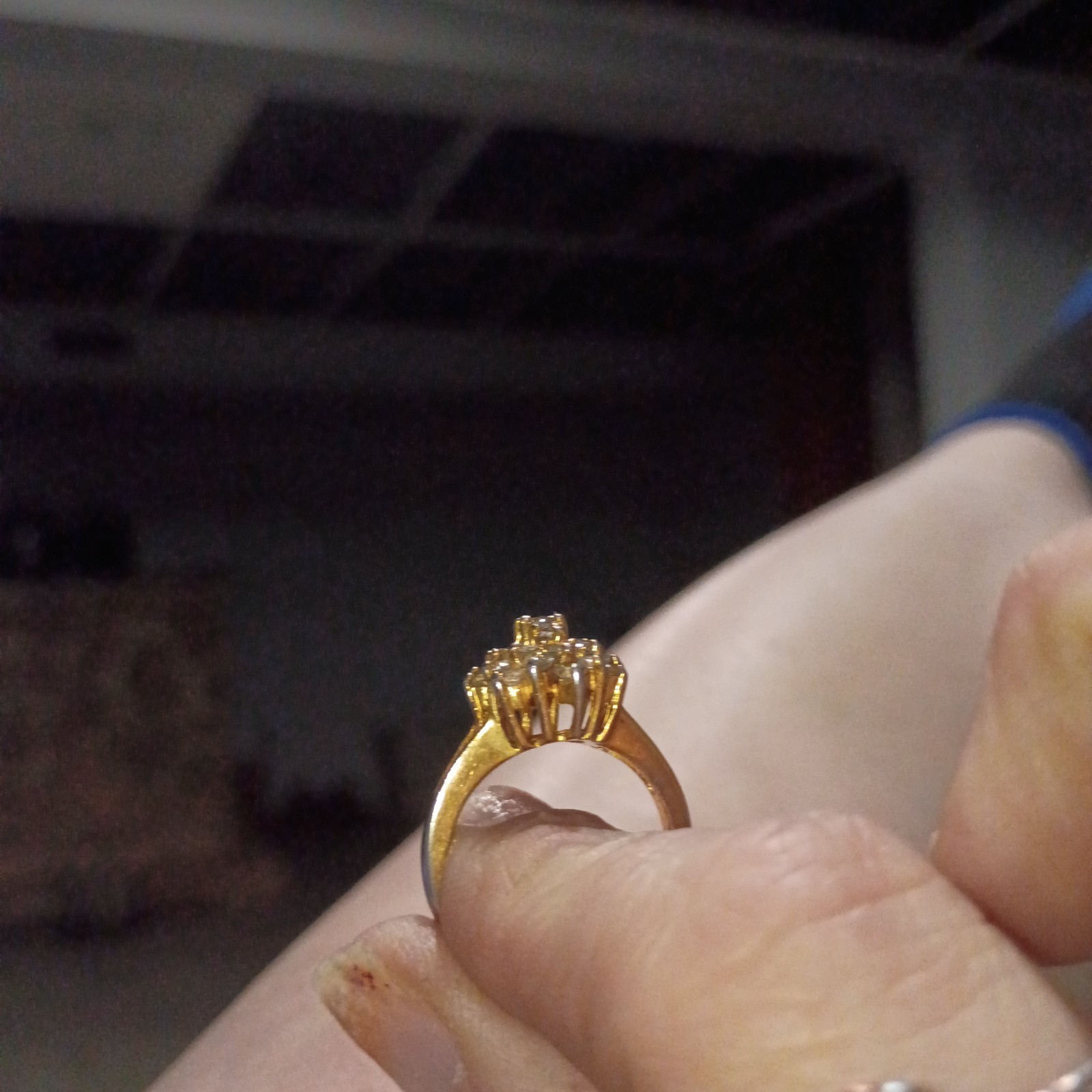 2 Ct Round Lab-Created Diamond Women Cluster Wedding Ring 14K Yellow Gold Plated