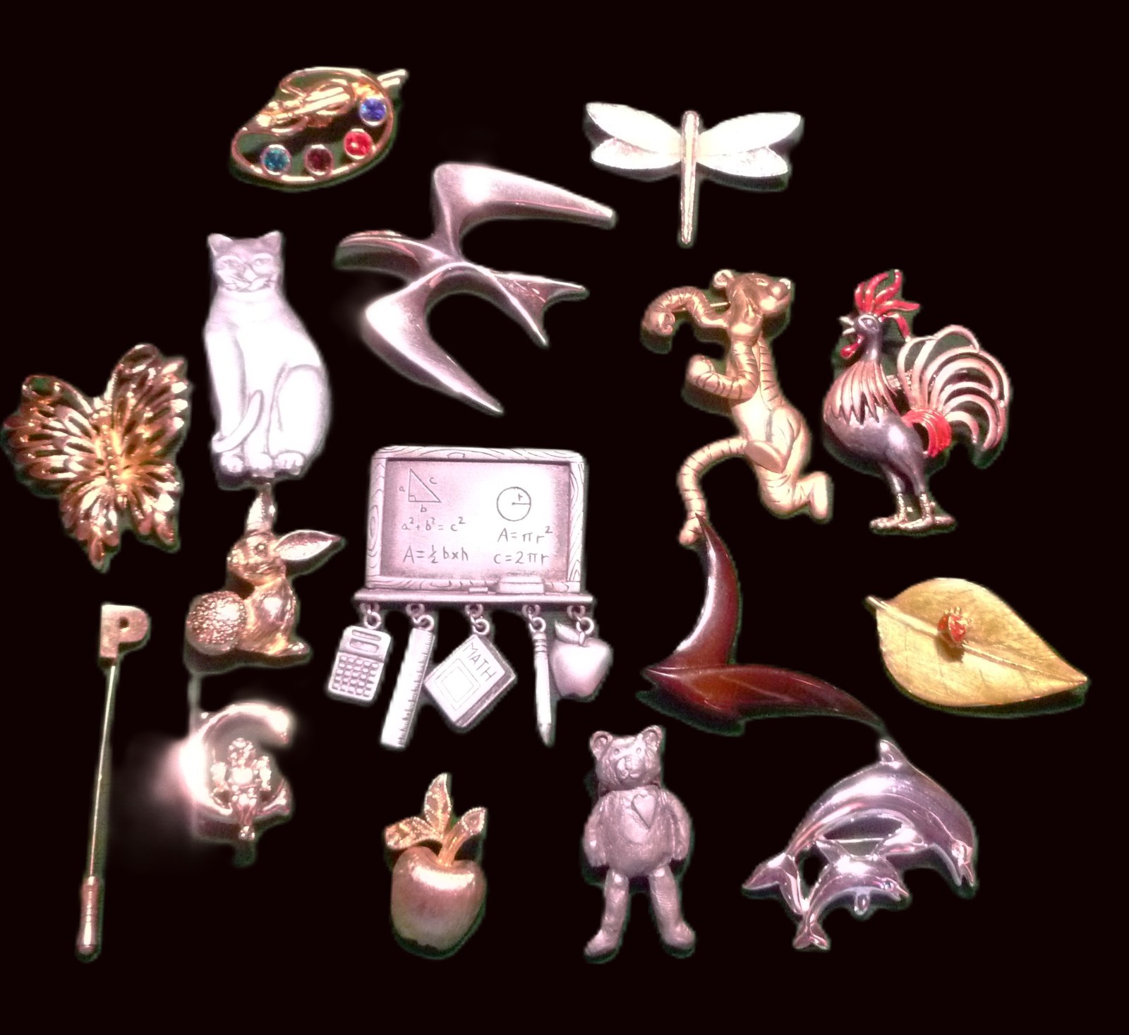 Vintage & Modern Designer Pin FIGURAL PINS, STICK PINS, TAC PINS Variety LOT
