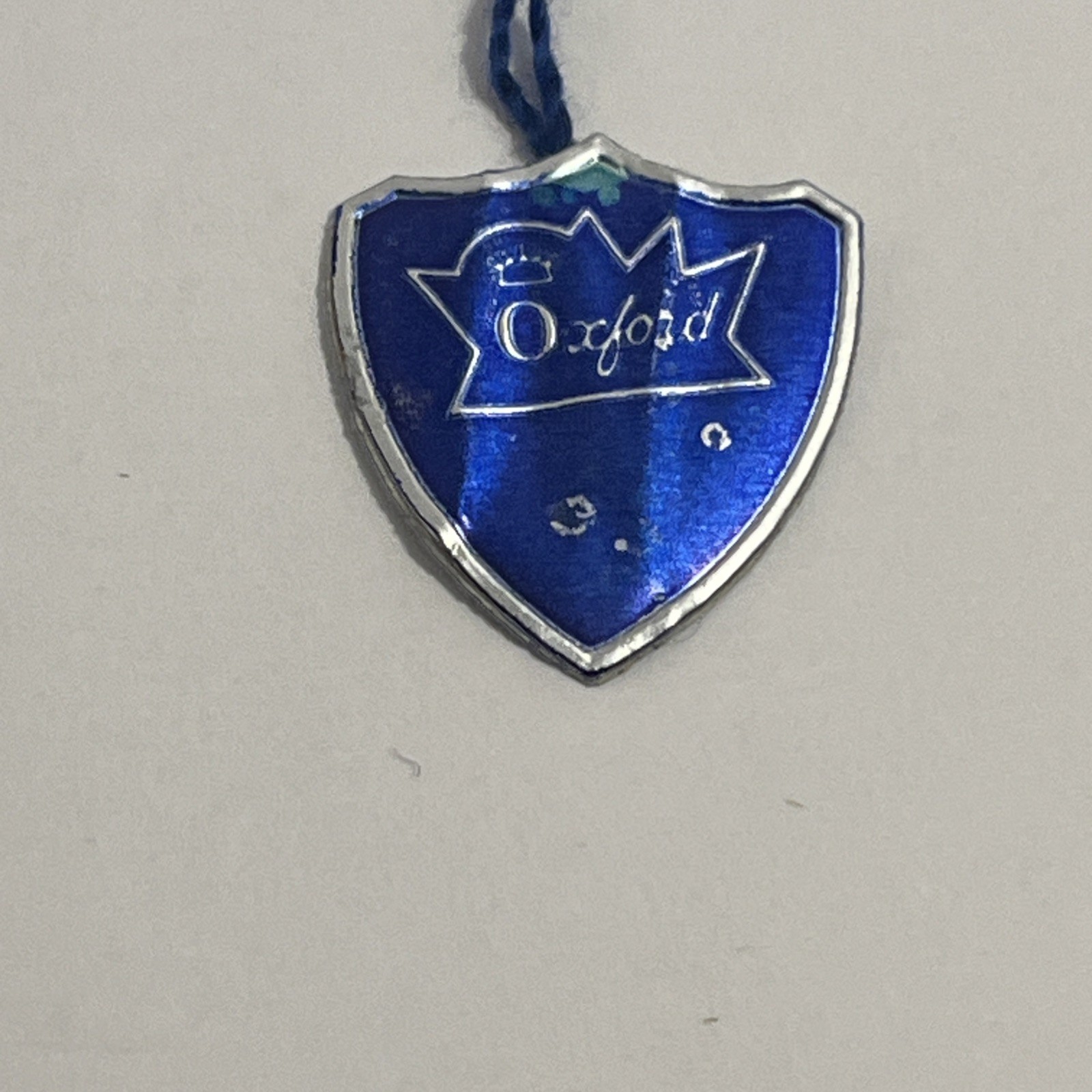 Wedgwood Blue Jasperware Liberty Bell Cameo Pendant Necklace Very Good