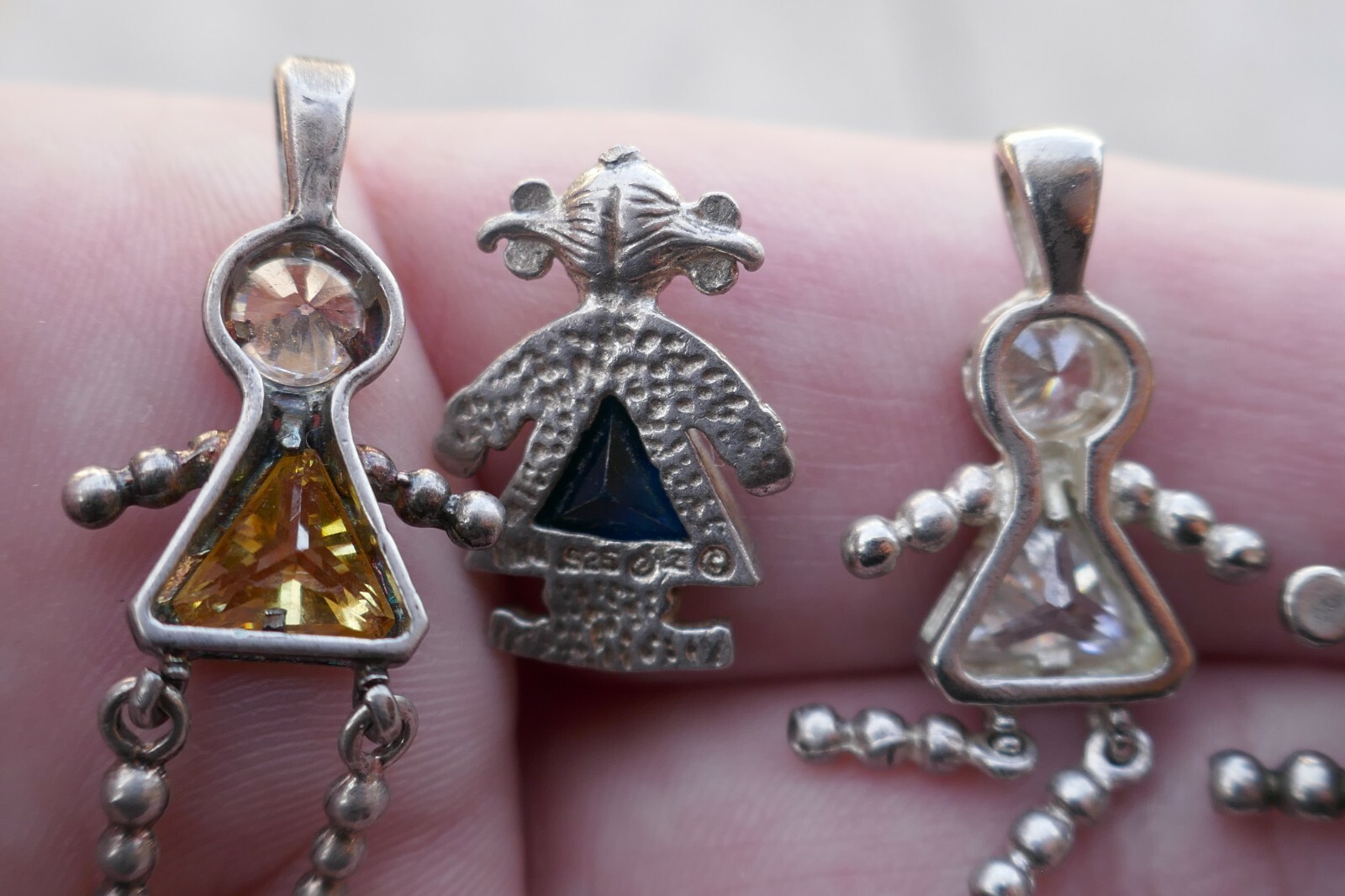 Lot of 5 – Vintage Sterling Articulated People Charms – 10.9 Grams