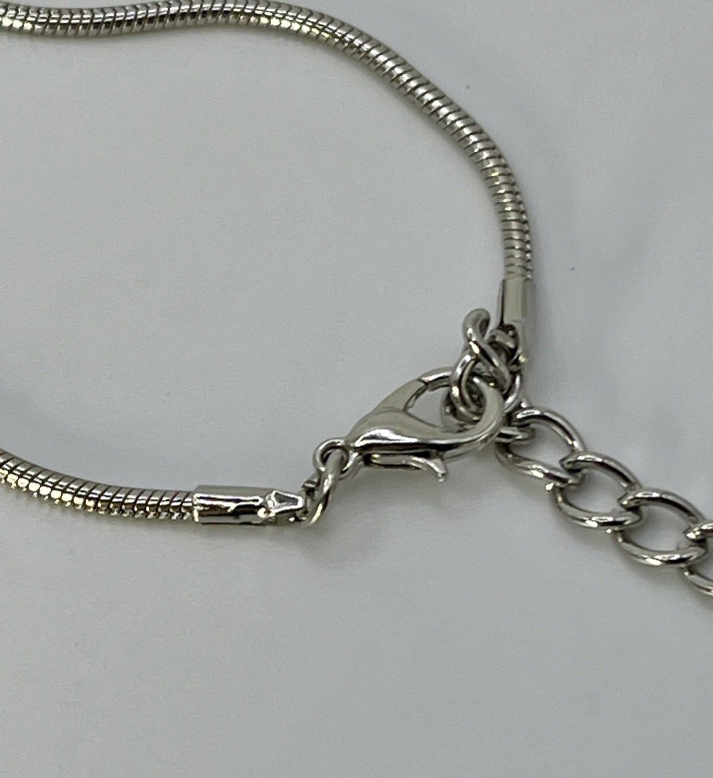 Vintage Sliver Tone Statement Necklace Slide Multiple Pendant Chain Choker 18”