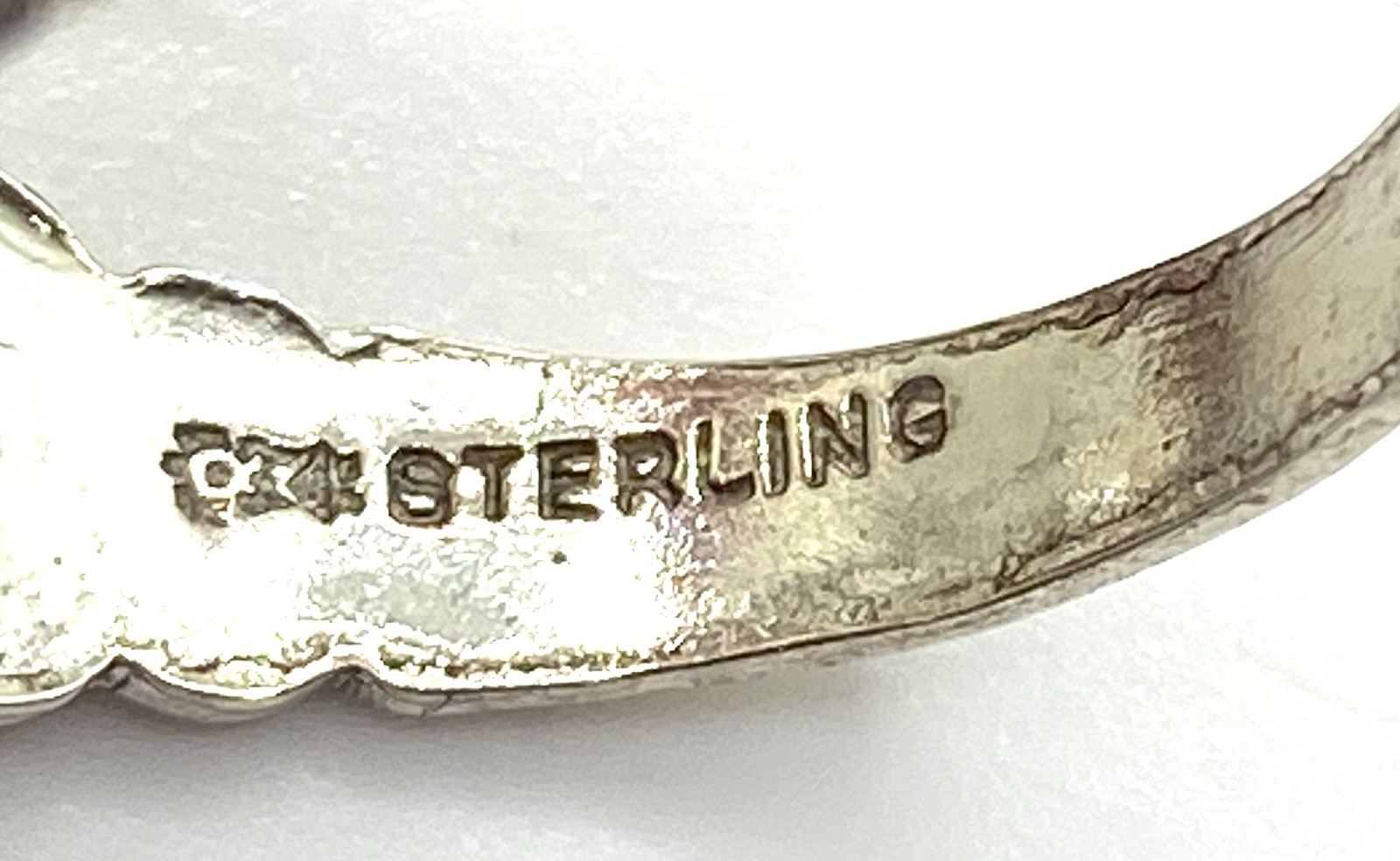 Vintage Sterling Silver Simulated Oval Turquoise Ring Size 6