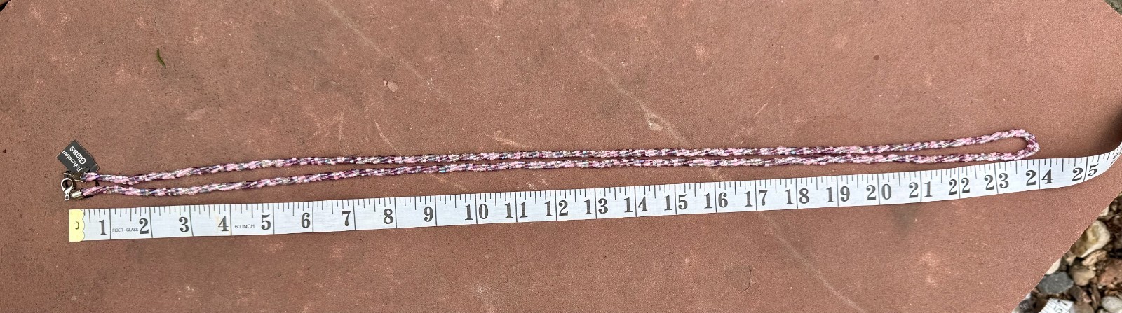 Vintage Czech Bohemian Glass Seed Bead Necklace 48″ Long Pink Purple