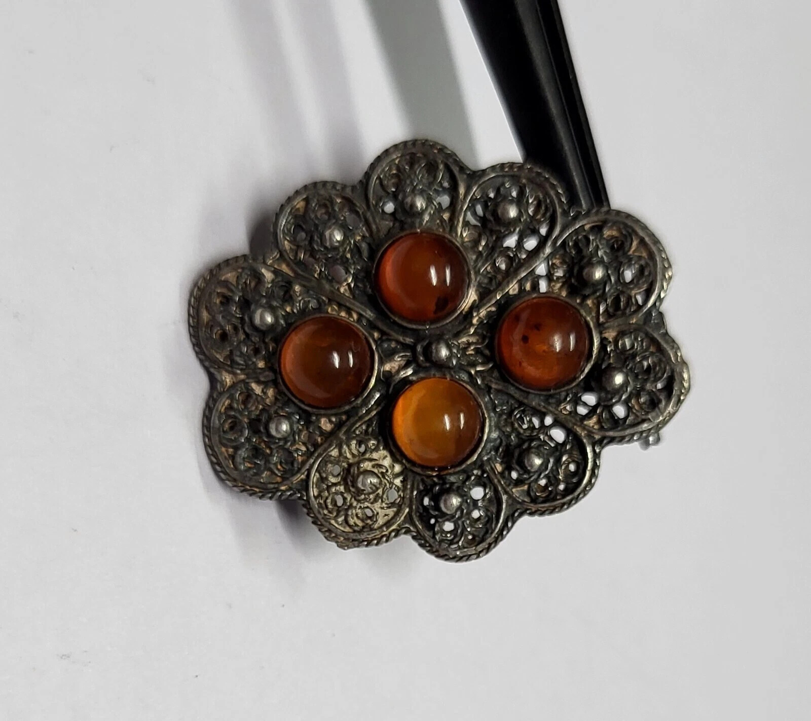 Natural Amber Pendant Sterling Silver 1.50 Inch Pendant Women’s Any Occasion