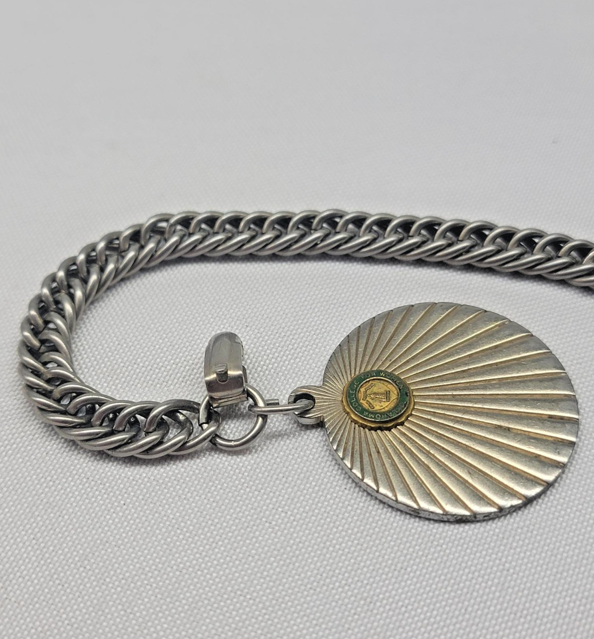 Vintage Oklahoma College for Women OCW Sunburst Charm Bracelet
