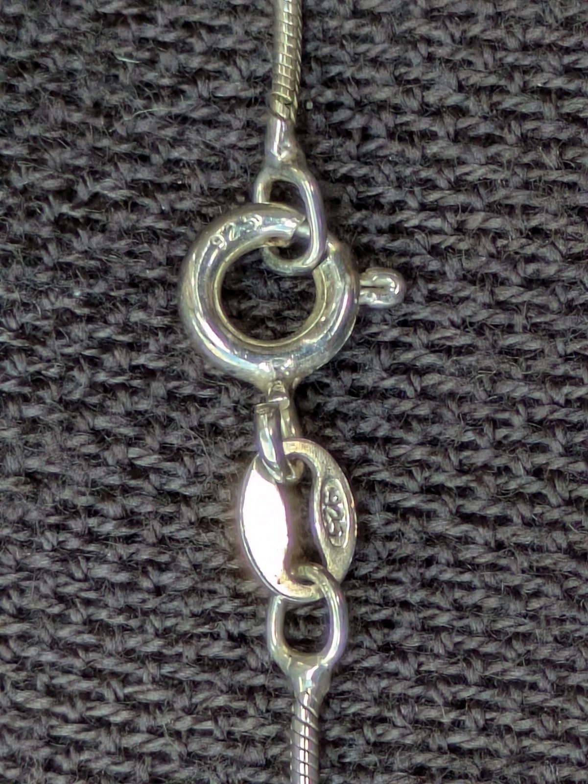 Antique Micro Mosaic Converted Pendant 16.5″ 925 Ster Silver Necklace AS IS D79