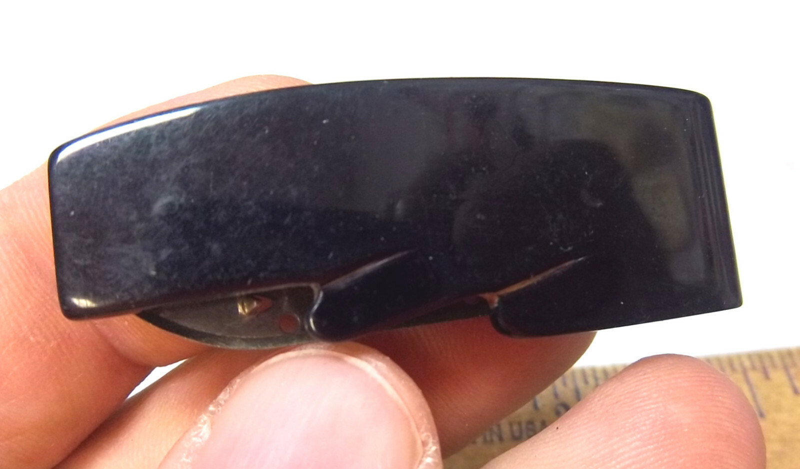 Vintage 1920 Bakelite Dress Clip, new unused! amazing find! 2.25 in, beautiful!