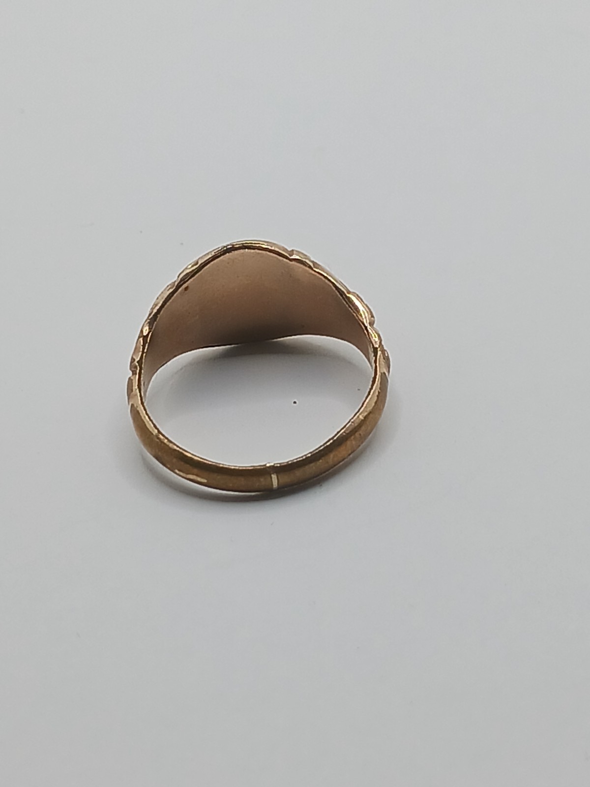 Antique Victorian 10k Gold Shell? Blank Signet Ring Unmarked Tested size 8.5