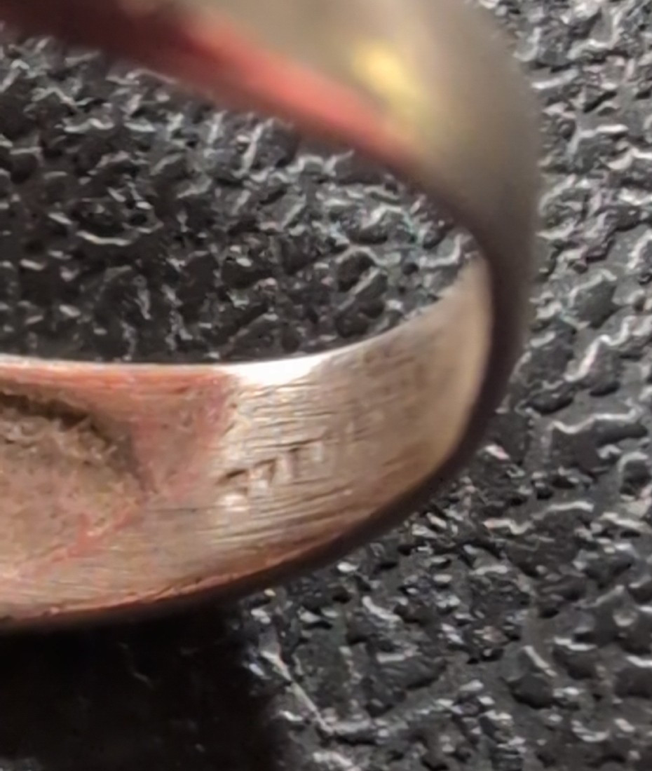 Sterling Solid Heart Ring – Silver – Valentine – Love – Vintage – Sz 6 no stone