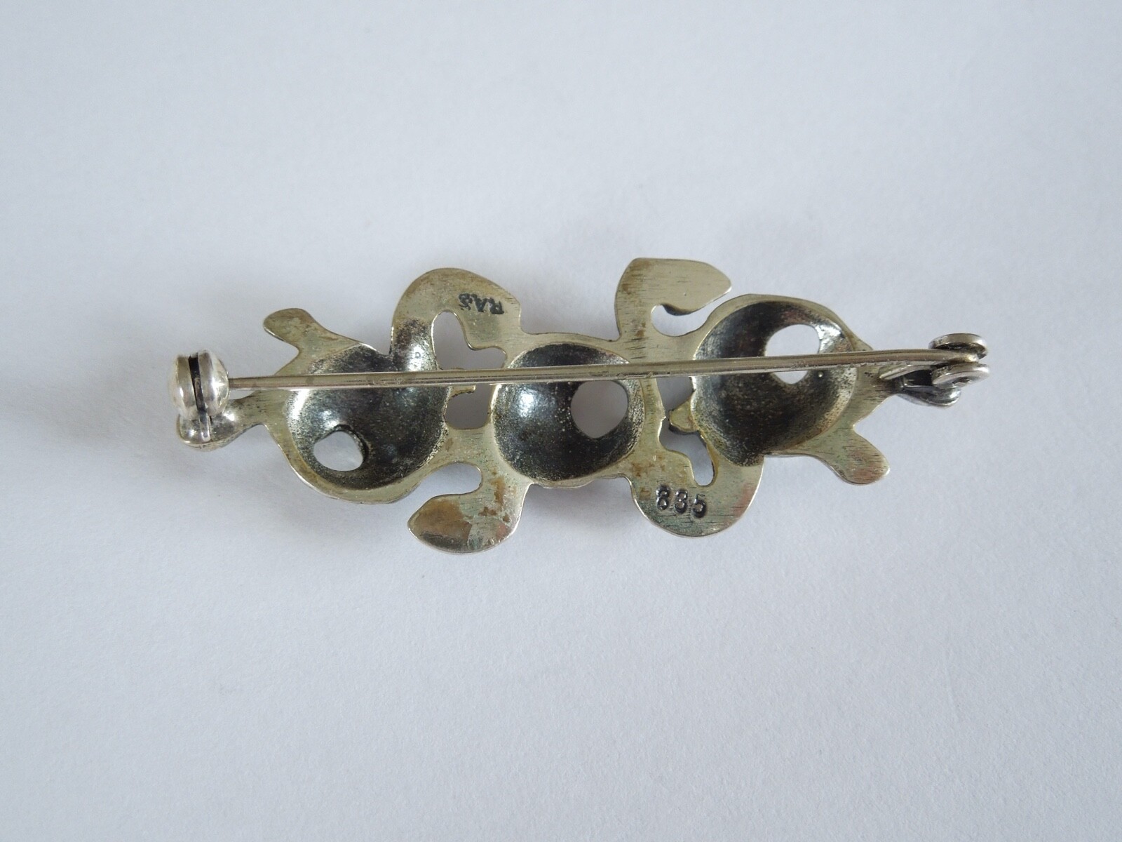 835 Silver BAS Blachian Brooch 7.2 g / 4.8 x 1.8 cm