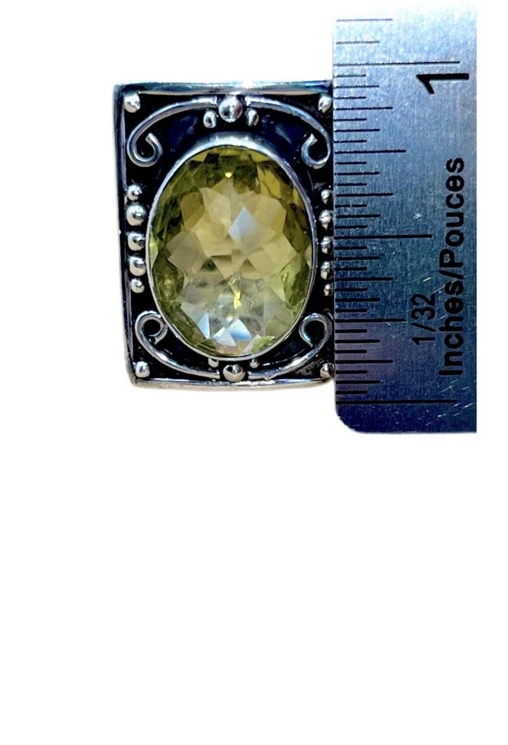 Vintage Nicky Butler Lemon Quartz RAJ Limited Addition Retired Ring Size 8