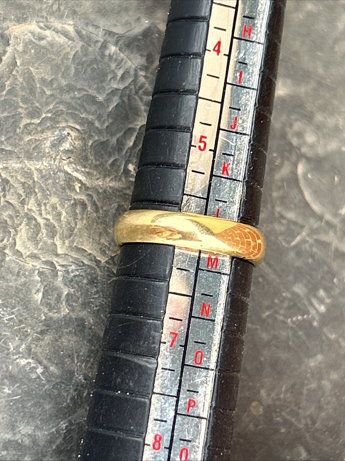 Signed ESPO 10k Gold Filled Ring Wedding Band Size 6 Vintage 4MM Wide Band