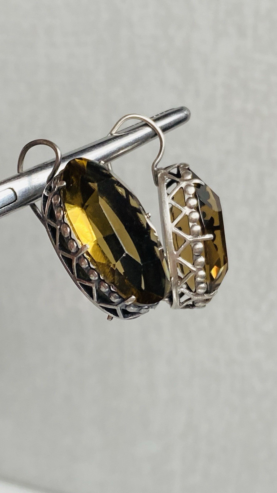 Серьги Крупные СССР серебро 875 звезда 3ФК