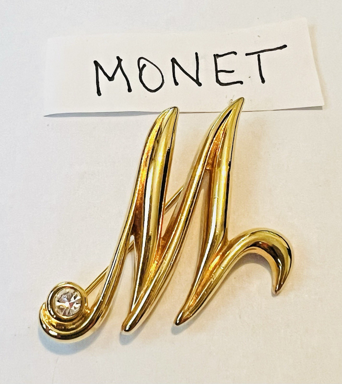 100 Vintage INITIAL Letter Brooch Pins Lot 35 Signed Trifari Sarah Anne Klein