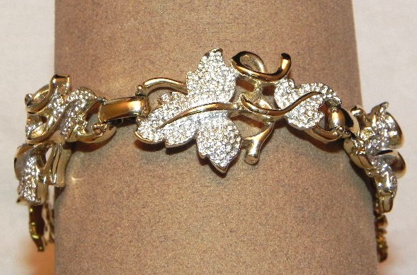 Vintage Sarah Coventry Ivy Leaf Bracelet Earring Set ‘Plain and Fancy’ 1958