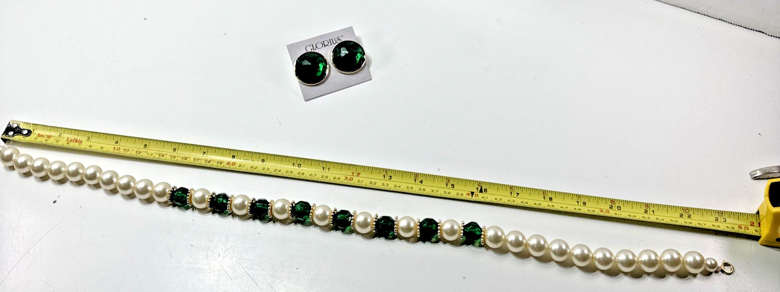 NEW OLD STOCK Vintage GLORIUS BRAND 80s Chunky Costume Necklace & Earrings