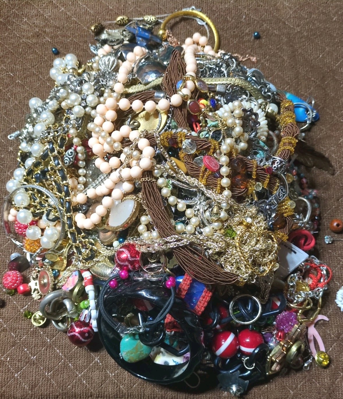 7 Pounds Mixed Jewelry Vintage & Modern Some Signed for Crafting & Repurpose