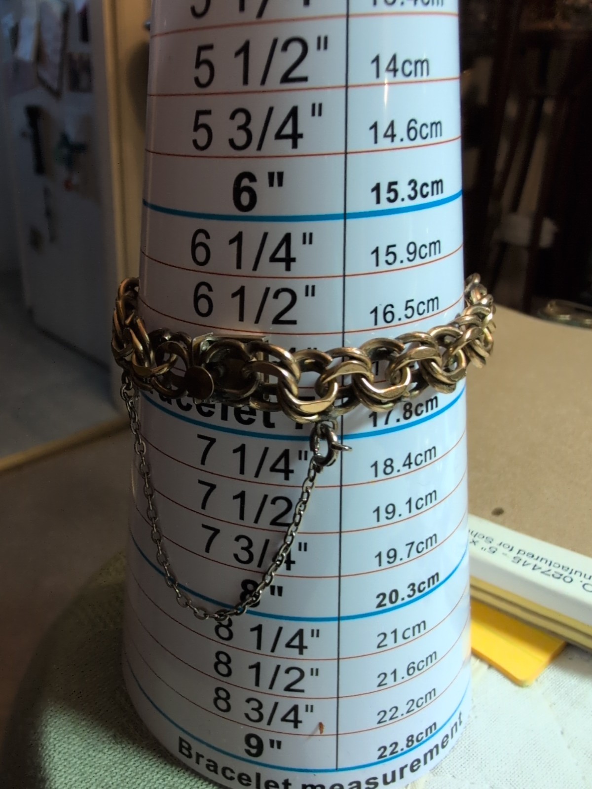 Vintage 1 20th 12 K Gold Filled Double Link Bracelet 6 3/4 Inch. Weighs 20.78 G
