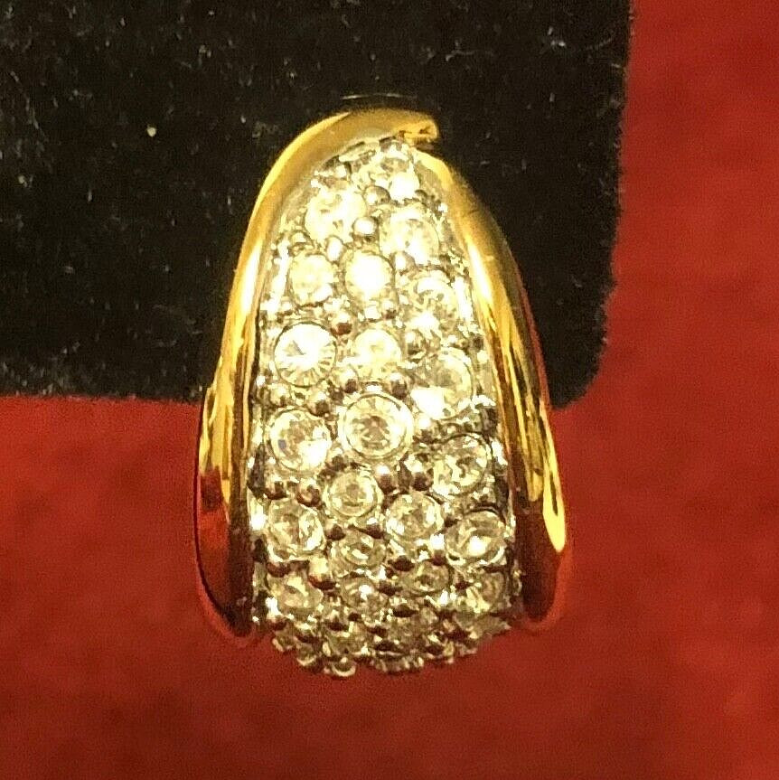 VTG SWAROVSKI Jeweler’s Collection Gold-Plated EARRINGS SWAN+SIGNATURE+COPYRIGHT
