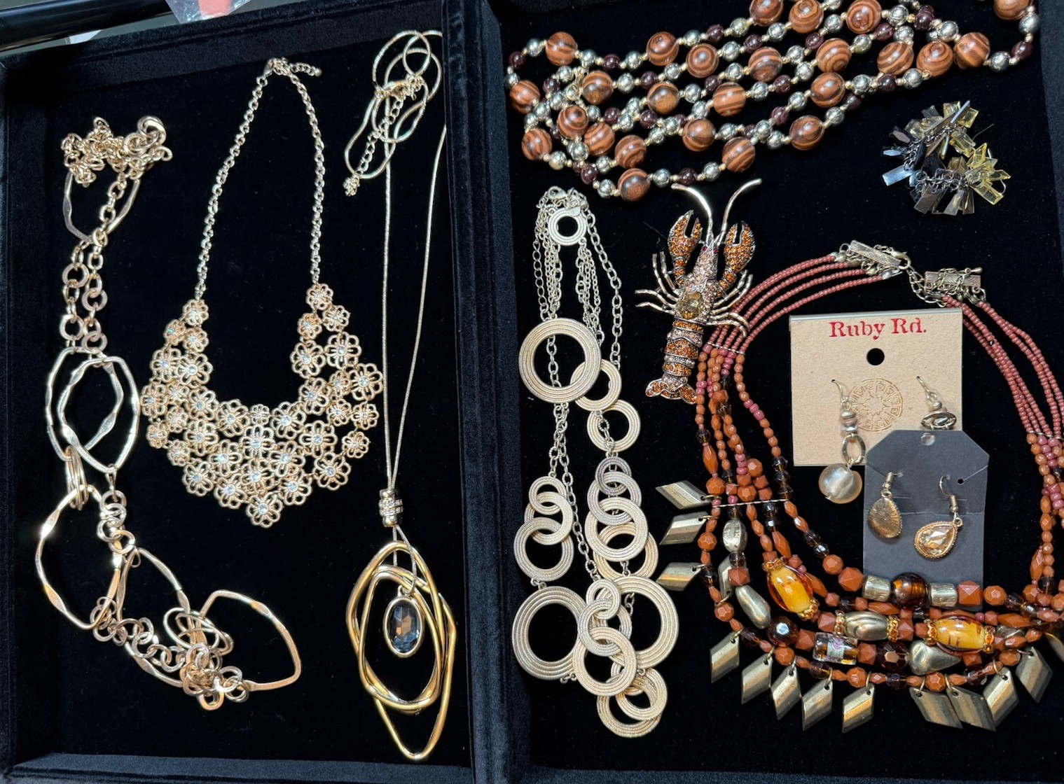 Vintage Now Curated Boho Jewelry Lot Handmade Statement Necklace 10pc