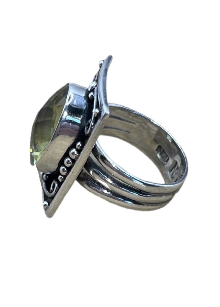 Vintage Nicky Butler Lemon Quartz RAJ Limited Addition Retired Ring Size 8