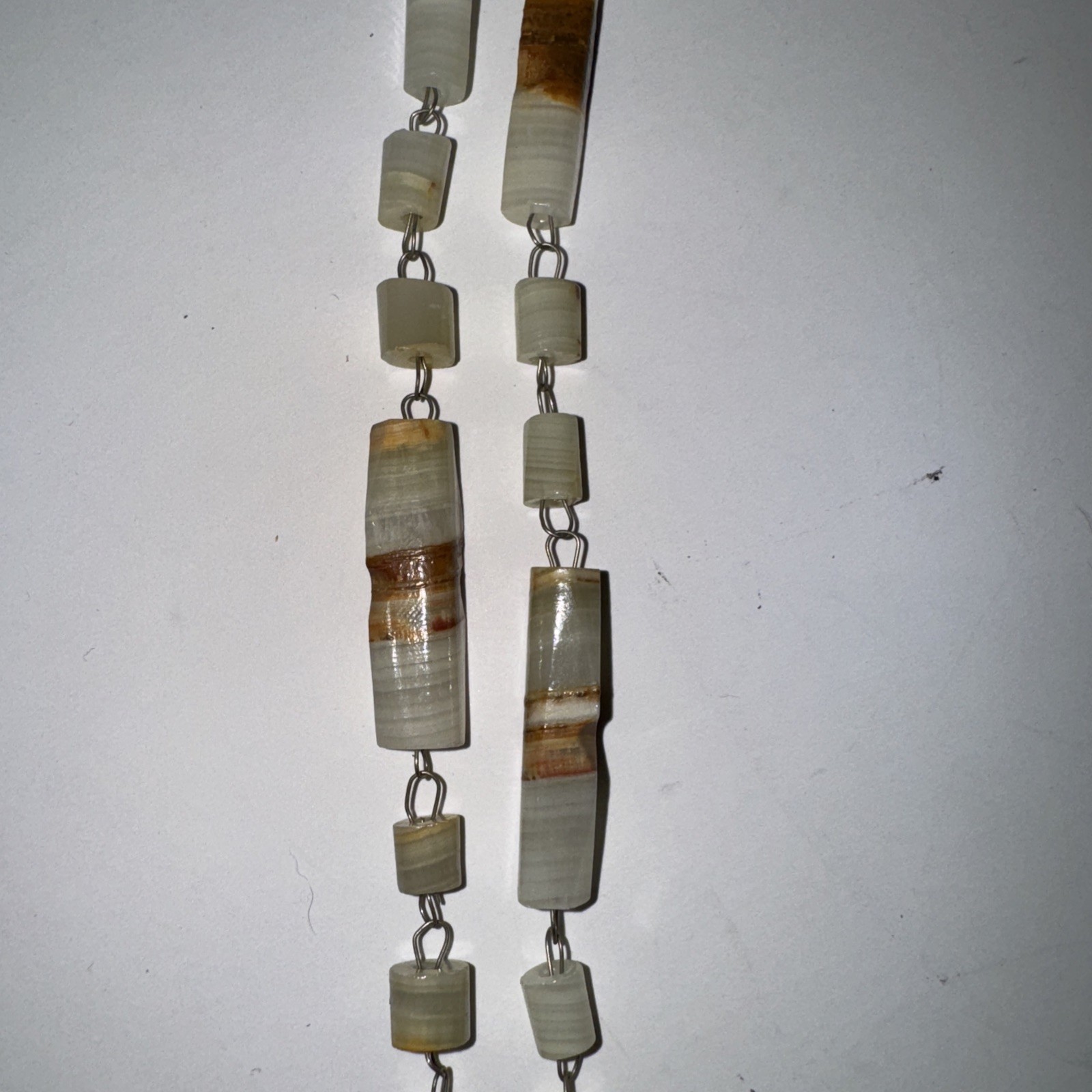 VINTAGE Shell Necklace Cream Neutral Tones Etched Sun God Round Disc Pendant 26″