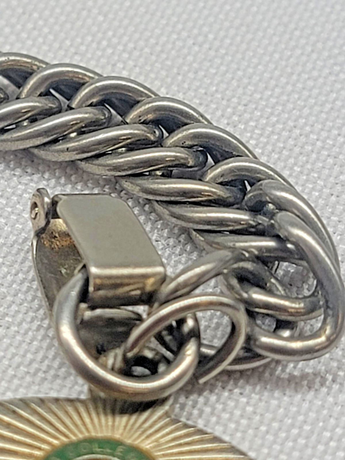 Vintage Oklahoma College for Women OCW Sunburst Charm Bracelet