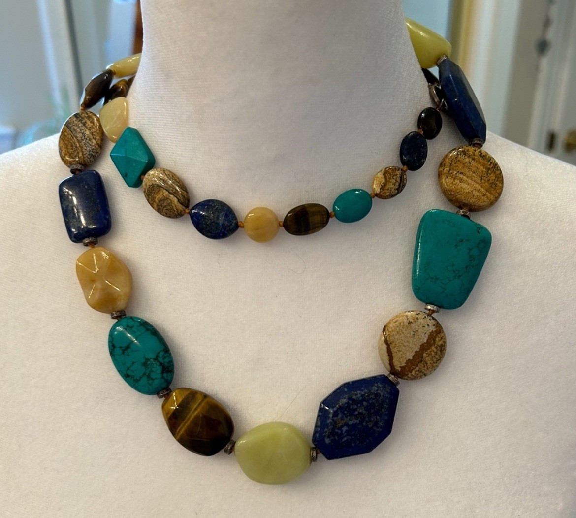 Vintage Multicolor Beaded Necklace Women’s jewelry Great condition#boho#hippie#