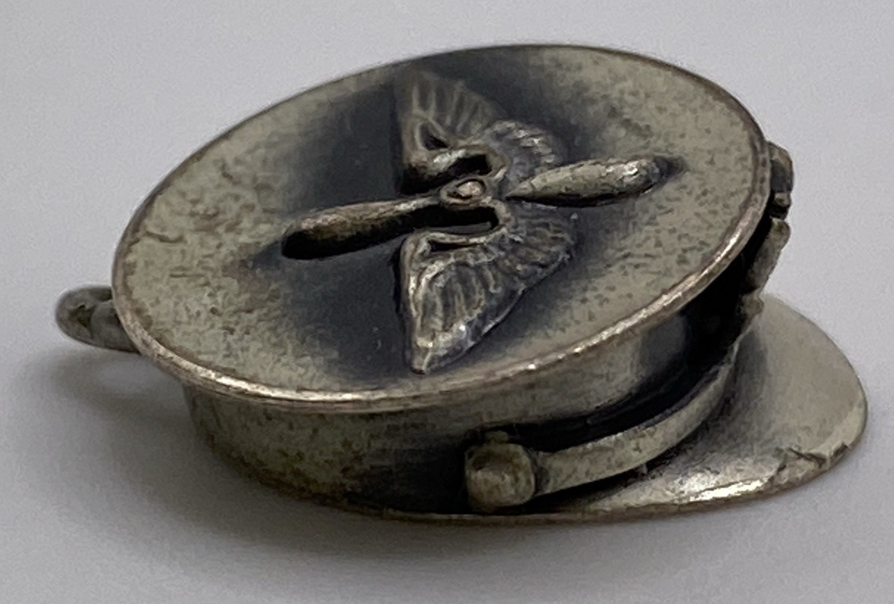Vintage Sterling Silver United States Army Air Corps Hat/Cap Charm 1.3g