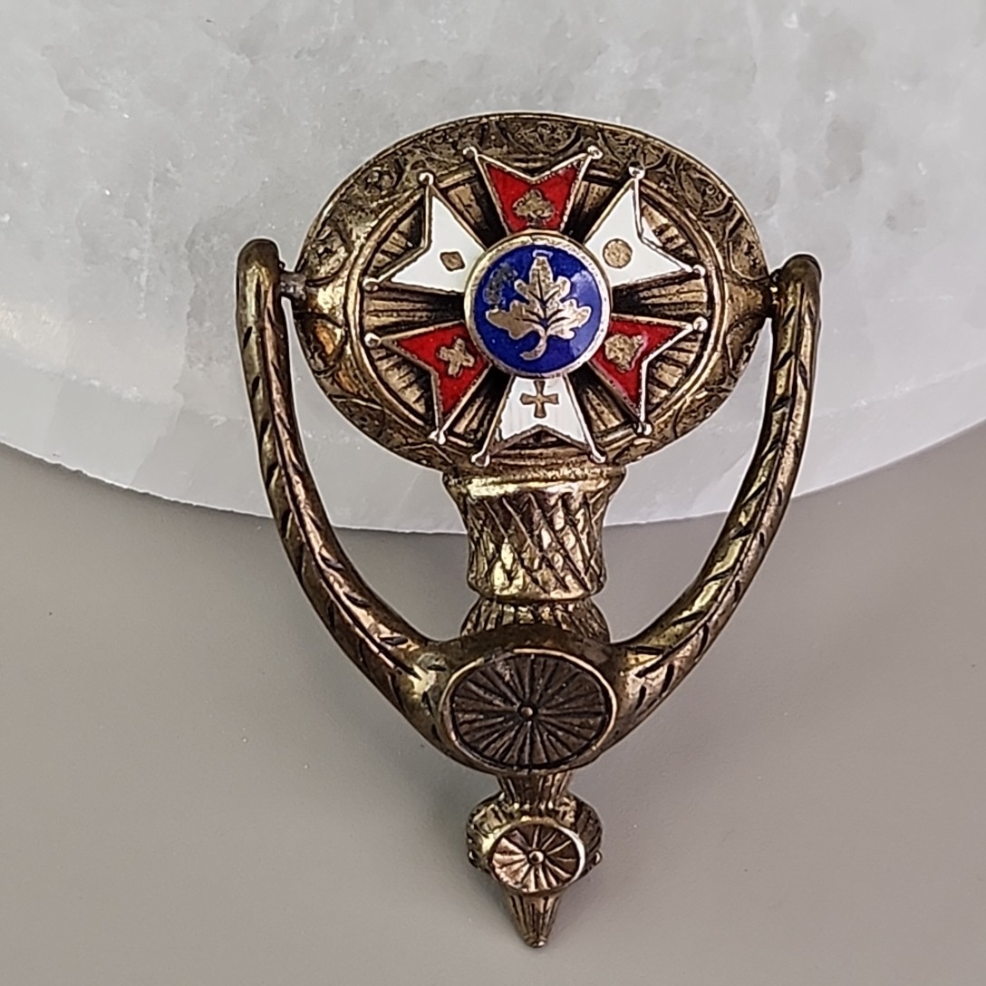 Vintage Doorknocker Brooch Society of The Army of the Potomac 2″